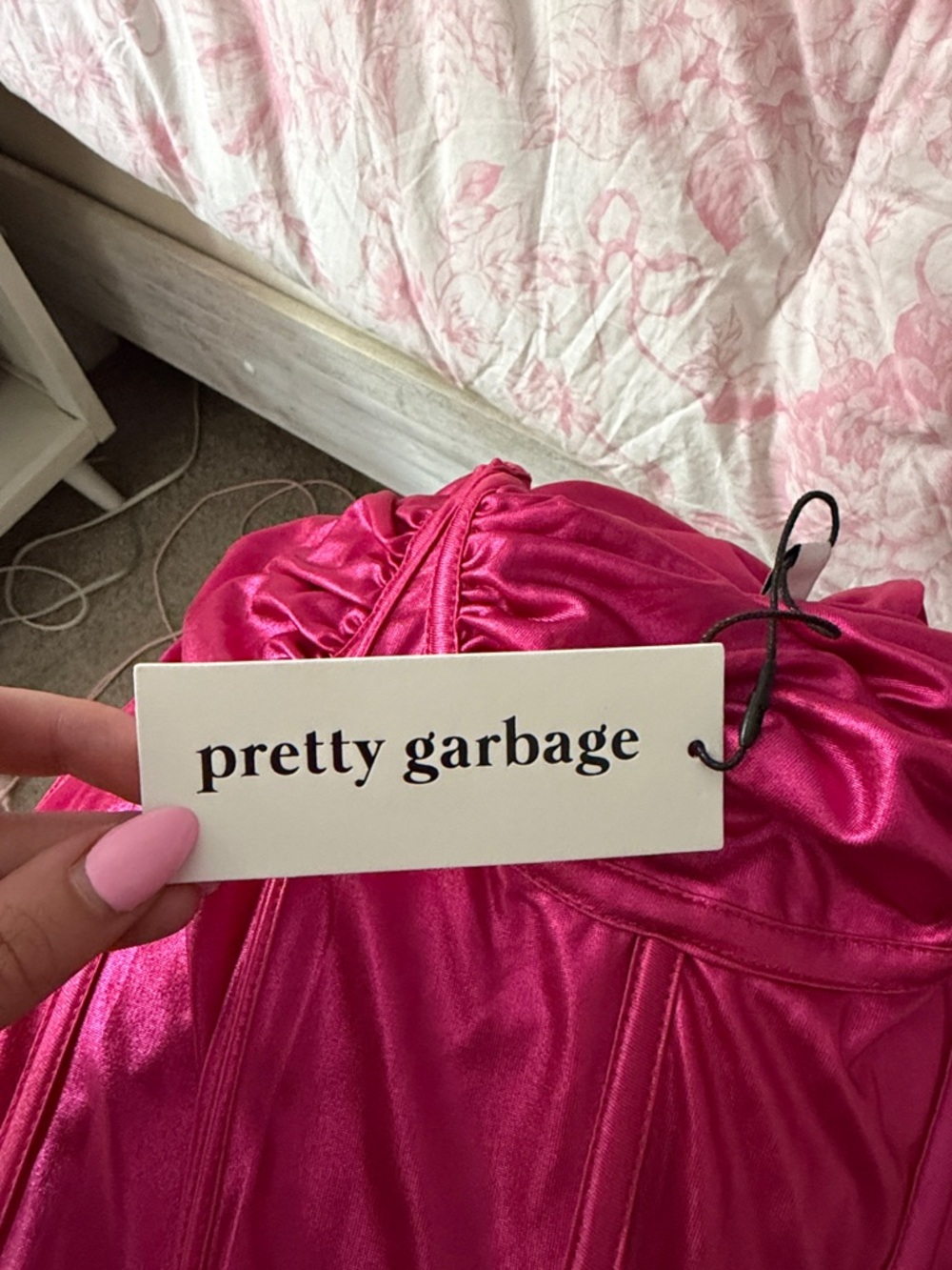 Fuchsia Sleeveless Ruched Mini Dress - Picture 3 of 3